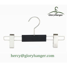 Black Child Plastic Trousers Hanger with Two Clip